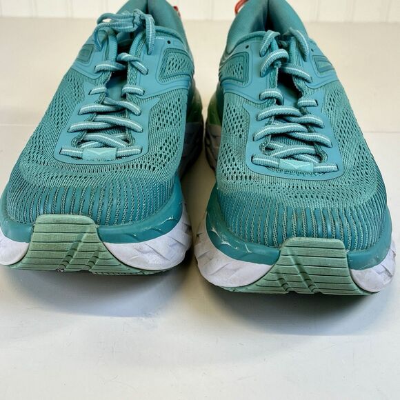 Hoka One One Bondi 7 Running Shoe Aquarelle Blue Green Teal Women’s Size 8 - Picture 3 of 10
